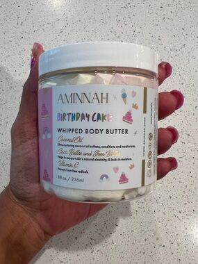 5/$35 NWT Aminnah Birthday Cake Whipped Body Butter retails $38